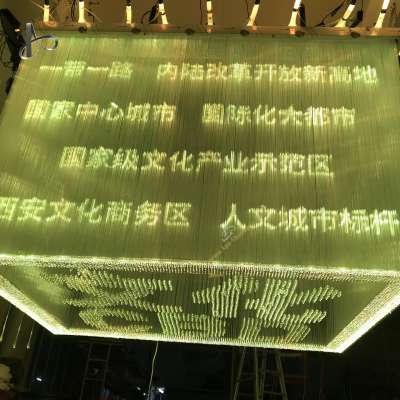 End Glow PMMA Fiber Optics Material Waterfall Light Curtain with Luminous Letters