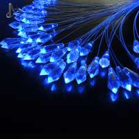 Light Fittings Teardrop Crystals Fiber Optic Chandelier Lighting