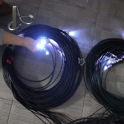 Easy install fiber optic light kit with fiber optic cable and light engine